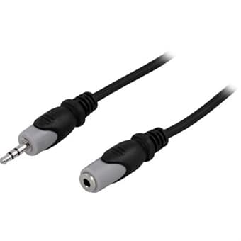 Ljudkabel, 3,5mm hane - hona, 3m