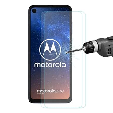 ENKAY Skärmskydd i härdat glas till Motorola Moto One Vision - 2-Pack