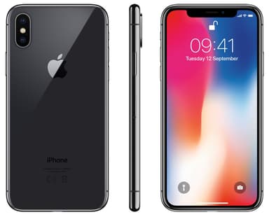 iPhone X smartphone 256GB (svart)