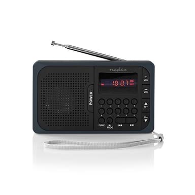 Nedis FM Radio - USB & microSD Svart/Grå