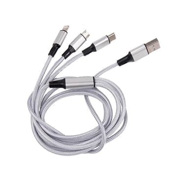 3i1 USB-laddadapter Silver