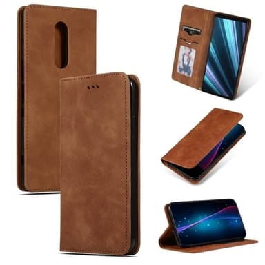 Flipcase fodral till Sony Xperia 1  - Brun