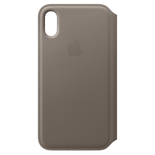 iPhone X läder foliofodral (berry)