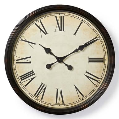 Nedis Rund väggklocka - 50 cm,Antik stil - Svart