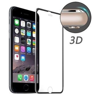 Böjt härdat Glasskydd iPhone 6  / 6S - Svart