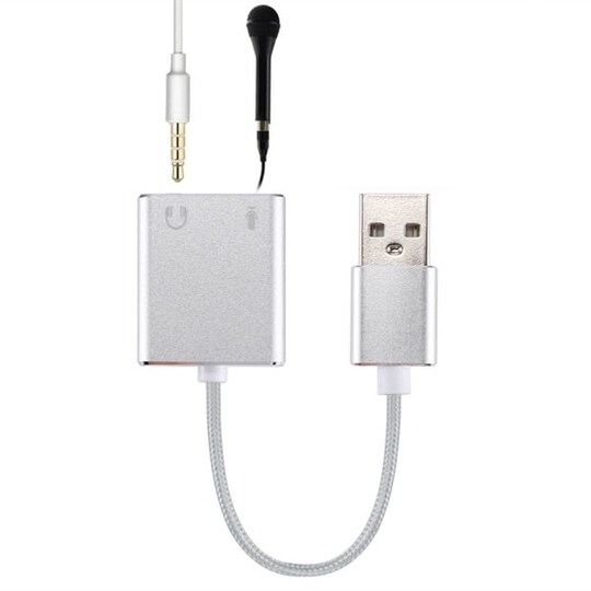 USB Ljudkort med Hörluringång och mikrofon uttag