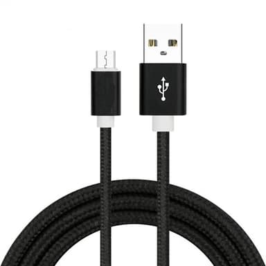 Micro USB datakabel 3 m - Svart