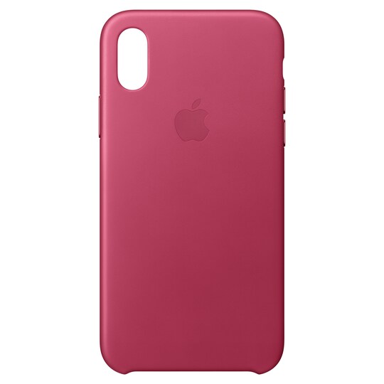 iPhone X läderfodral (rosa)