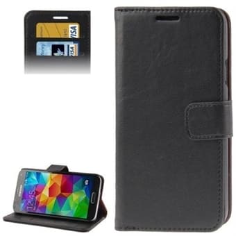 Flipfodral hållare & kreditkort till Samsung Galaxy S5 - Svart