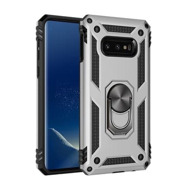 Shockproof Skal med ringhållare Galaxy S10e(Silver)