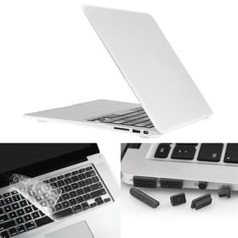 Skyddsskal Macbook Air 13.3"" - 3i1 med tangentbordsskydd och dammskydd