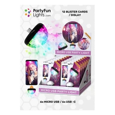Discolampa LED till Mobiltelefon USB-typ C