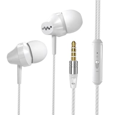In-Ear Headset med Mic - Vit
