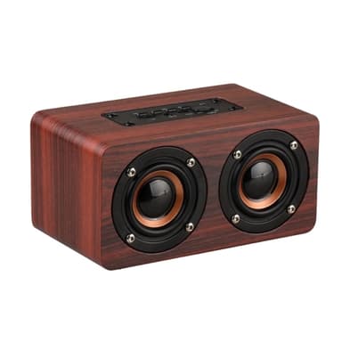 Bärbar HiFi Högtalare i Mörkbrunt Trä