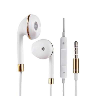 Vita hörlurar In-Ear med fjärr & Mic - iPhone, Samsung, HTC, Sony mm