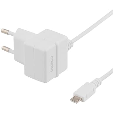 Väggladdare 230V till 5V USB, 1A - USB Micro B