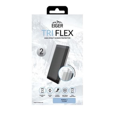 Eiger Tri Flex Skärmskydd Nokia 2 - 2-pack