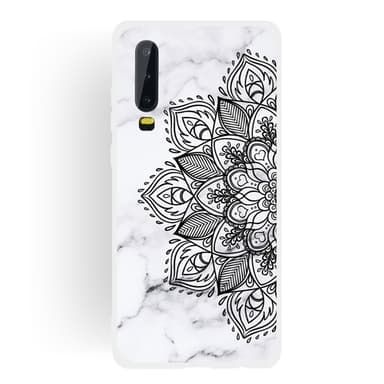 Frostat marmorskal / marmorfodral blommotiv - Huawei P30