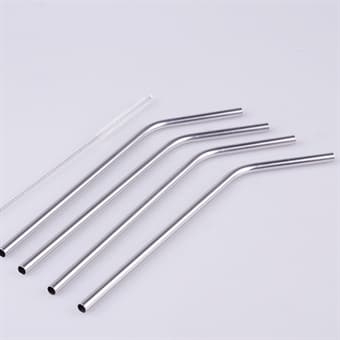 Sugrör Metall - 4-Pack rostfria sugrör
