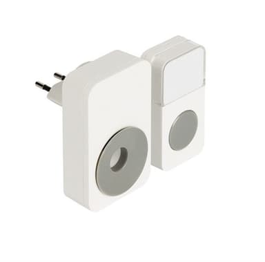 König Dörrklockset Trådlöst 85dB  AC Plug-In Vit/Grå