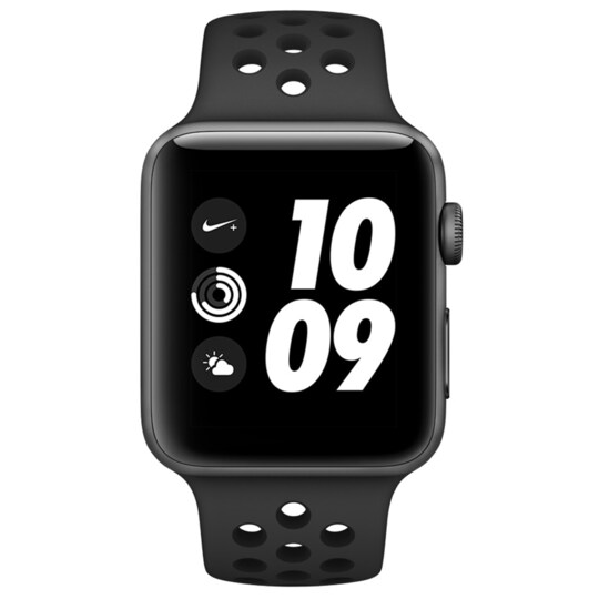 Apple Watch Series 3 Nike+ 38 mm (rymdgrå/svart band)