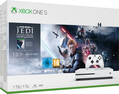 Xbox One S 1 TB: Star Wars Jedi: Fallen Order game bundle (vit)