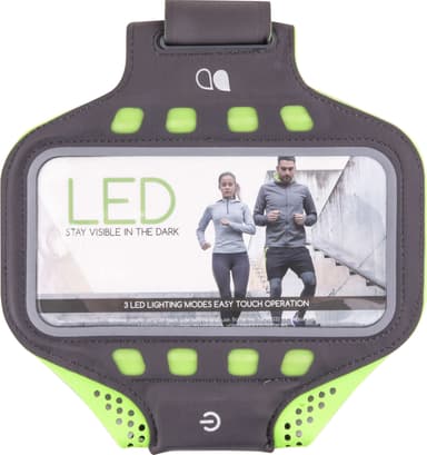 GEAR Sport ArmBand LED XL (grå/gul)