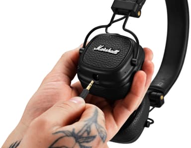 Marshall Major III Voice trådlösa on-ear hörlurar (svart)