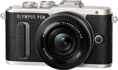 Olympus PEN E-PL8 CSC-kamera + 14-42 mm Pancake-kit  (svart)