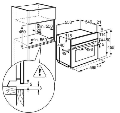 Electrolux Ugn Inbyggnad EVY3841AOX