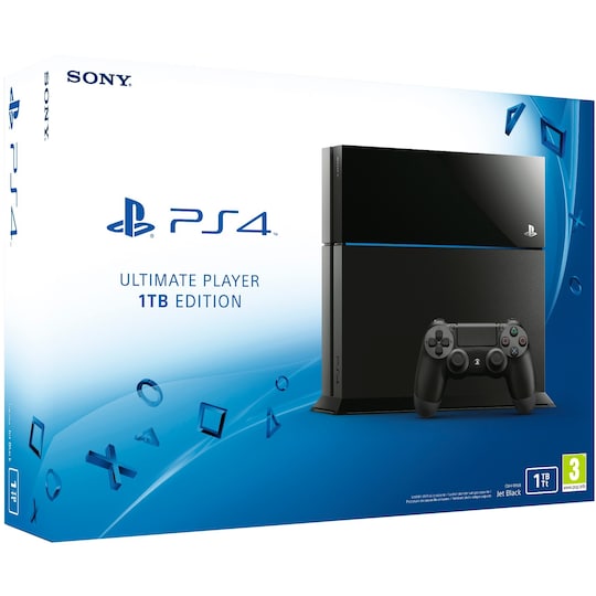 PlayStation 4 (PS4) Spelkonsol 1 TB (svart)