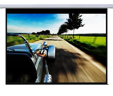 Media Mount Cinema 108" motordriven projektorduk (vit)