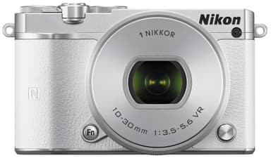 Nikon 1 J5 Hybridkamera + 10-30 mm objektiv (vit)