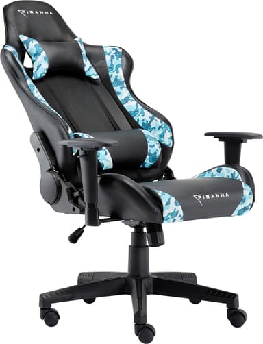 Piranha Bite gamingstol (blå camo)