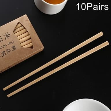 Chopsticks i naturligt trä Kinesiska ätpinnar 10-Pack