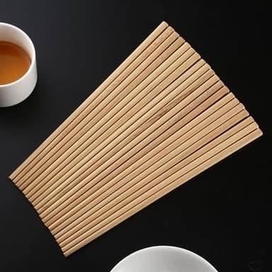 Chopsticks i naturligt trä Kinesiska ätpinnar 10-Pack