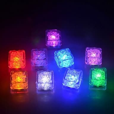 Självlysande blinkande LED iskuber 5st