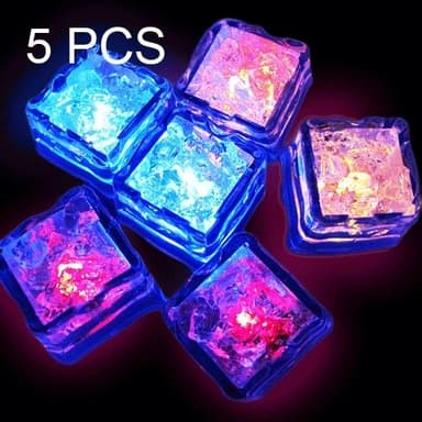 Självlysande blinkande LED iskuber 5st