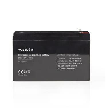 Nedis Laddningsbart blybatteri 12V 7200mAh