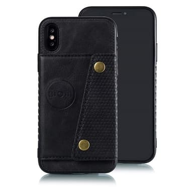 Plånboksfodral med magnet iPhone XS - Svart