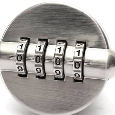 Lås för vinflaska - Kodlås - Silver