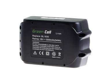 Green Cell verktygsbatteri BL1830 till Makita BDF450SFE BTL061RF BTW450RFE