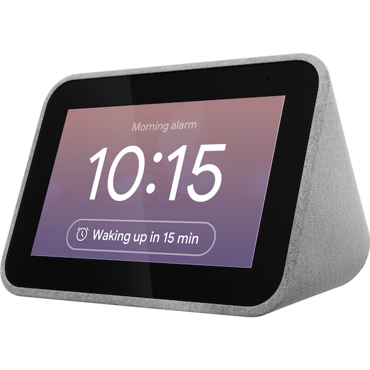 Lenovo Smart Clock med inbyggd Google Assistant (grå)