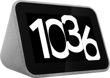 Lenovo Smart Clock med inbyggd Google Assistant (grå)