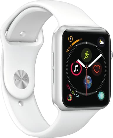Puro Icon sportarmband av silikon för Apple Watch 42-45 mm (vit)