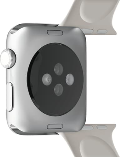 Puro Icon sportarmband av silikon för Apple Watch 42-45 mm (ljusgrå)