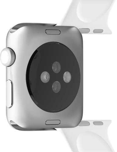 Puro Icon sportarmband av silikon för Apple Watch 42-45 mm (vit)