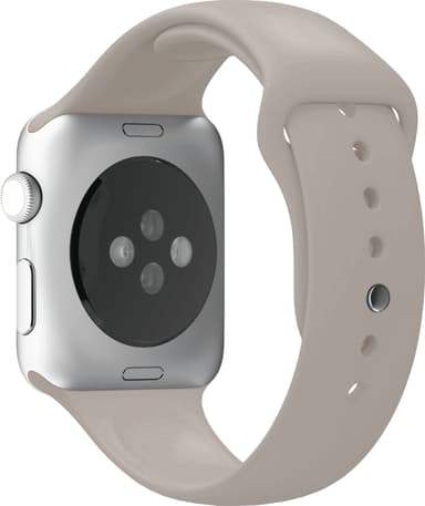 Puro Icon sportarmband av silikon för Apple Watch 42-45 mm (ljusgrå)