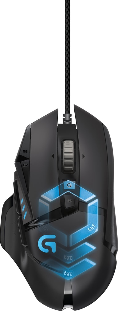 Logitech G502 Proteus Spectrum Gamingmus (svart)