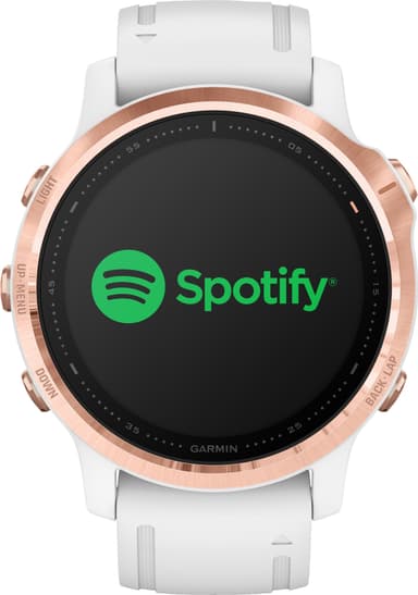 Garmin Fenix 6s Pro GPS träningsklocka 42 mm (roséguld/vit)